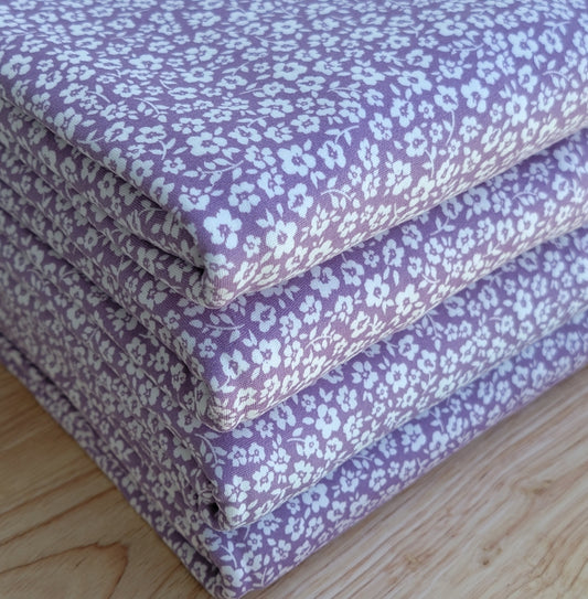 Double Brush Poly Lavender White Floral