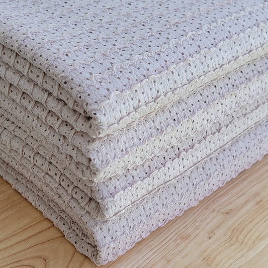 Oatmeal Spandex Jacquard Lace