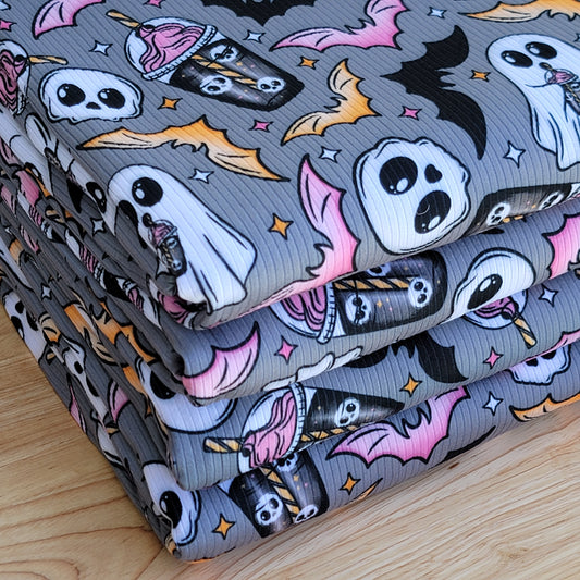 Yummy Rib Ghost & Bats Print