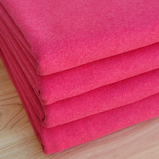 Solid Cotton French terry Red