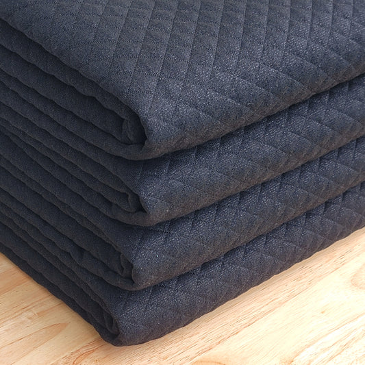 Quilted Sweater Knit Black