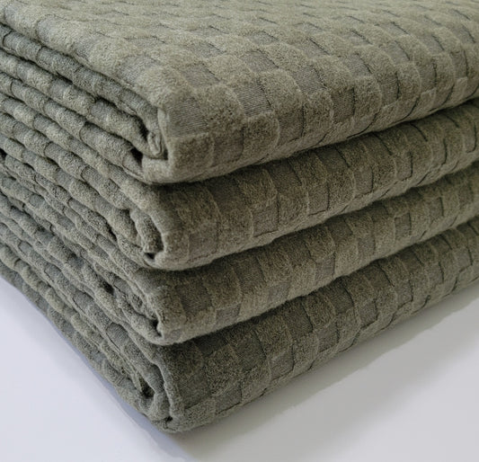 Checkers Jacquard Knit Olive