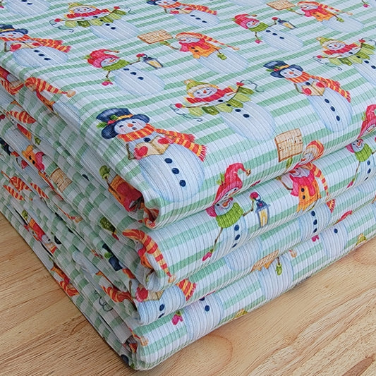 Yummy Rib Christmas Snowman Print