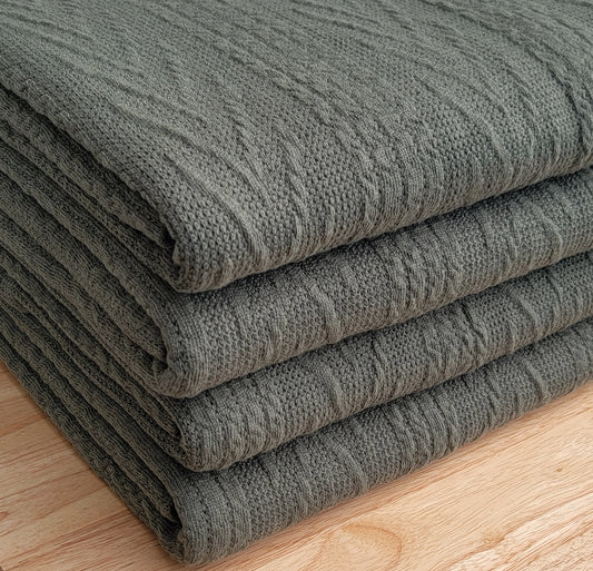 Cable Knit Sweater Olive