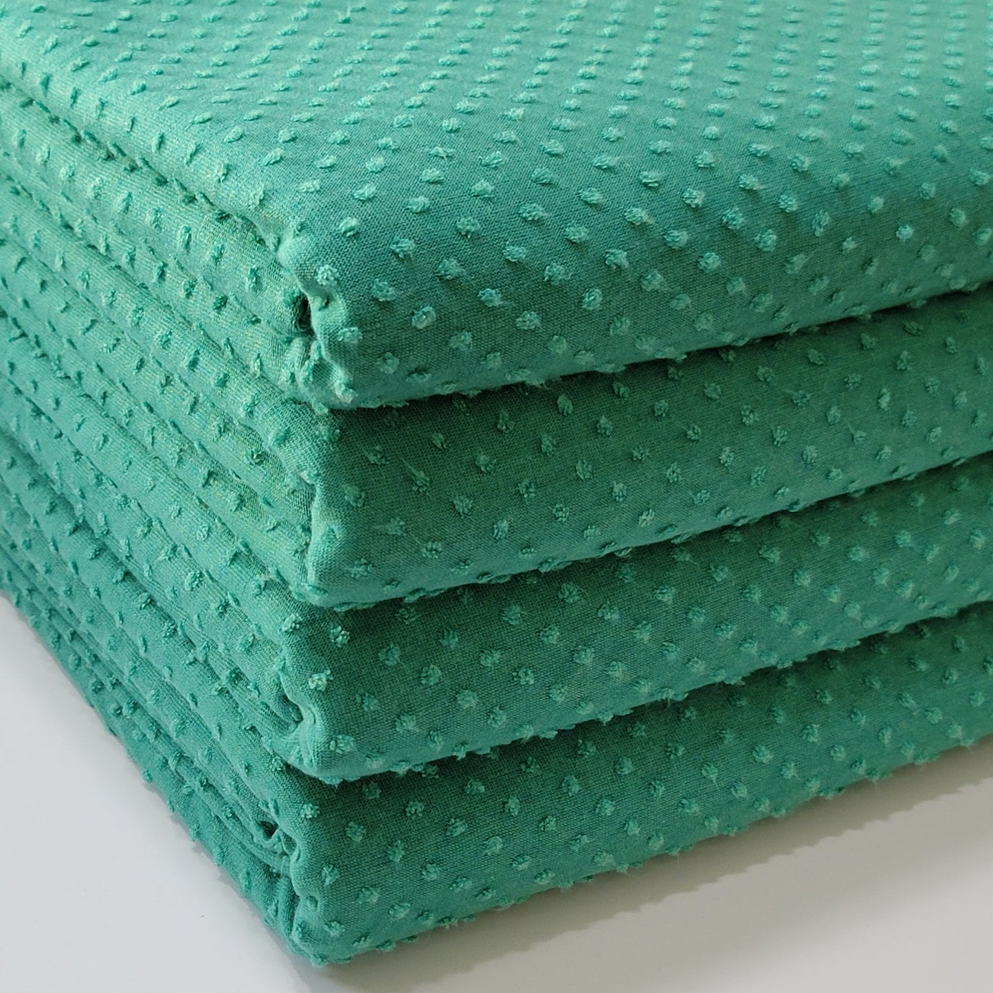 Swiss dots fabric Kelly Green