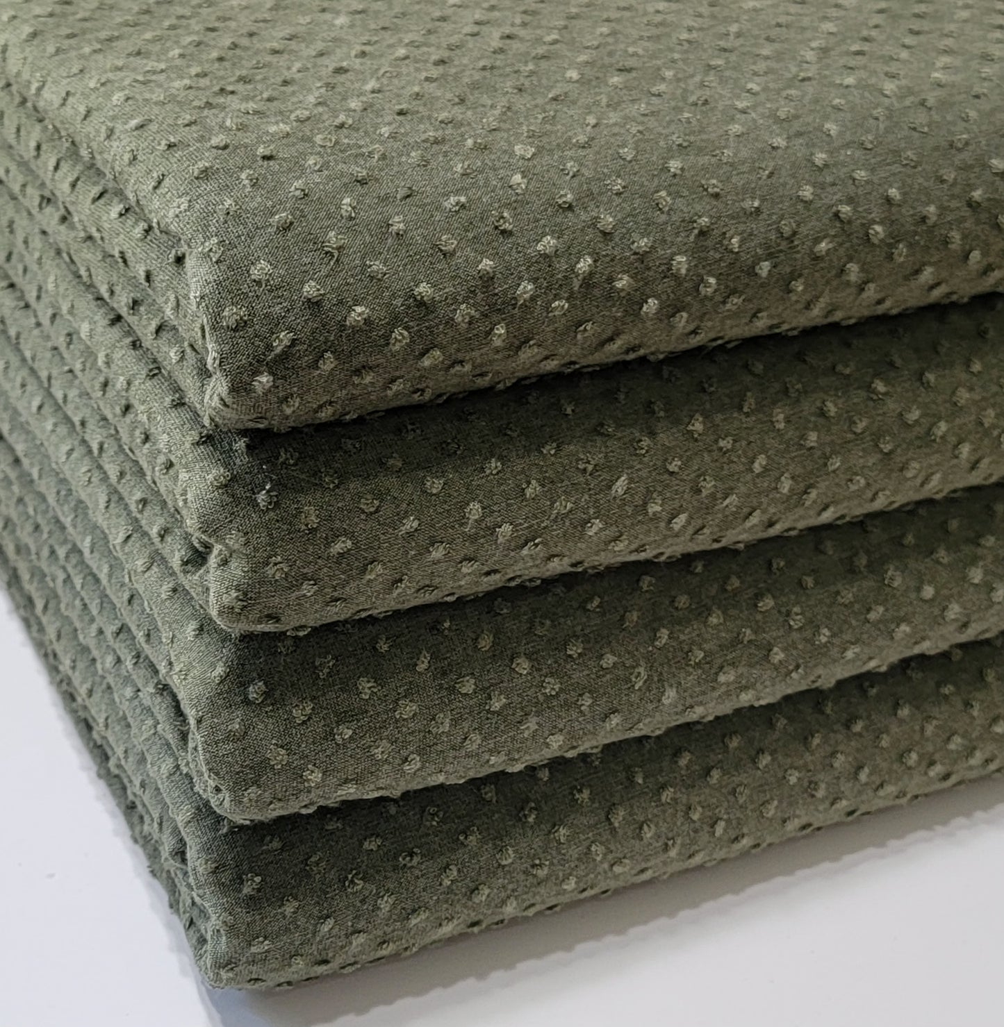 Swiss dots fabric Olive