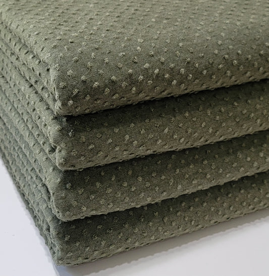 Swiss dots fabric Olive