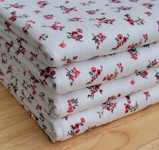 8X3 Wide Yummy Rib Floral Print