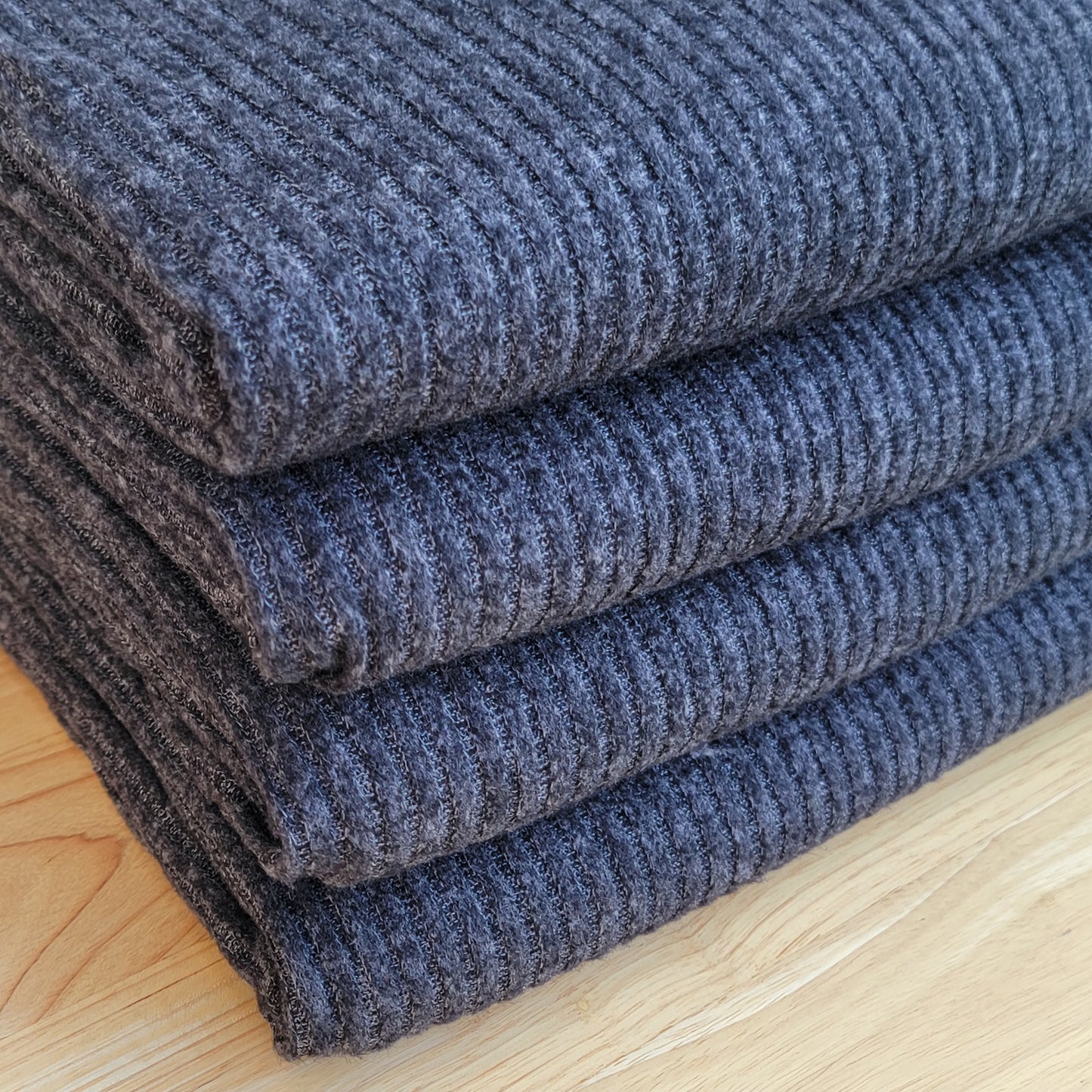 Brush Sweater Rib Knit Heather Charcoal