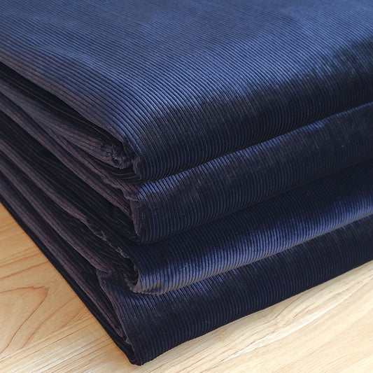 Stretch Rib Velvet Black