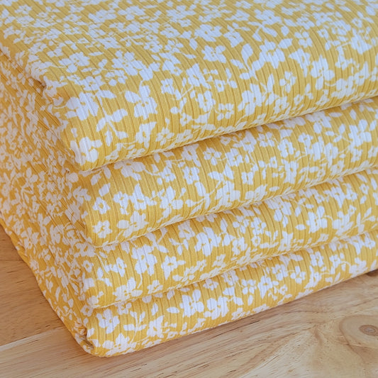 4X2 Printed Yummy Rib Yellow Floral