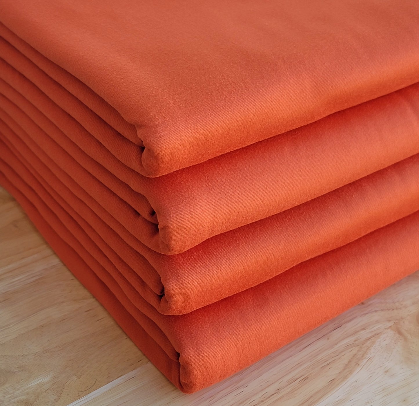 Solid Double Brushed Poly Dark Orange