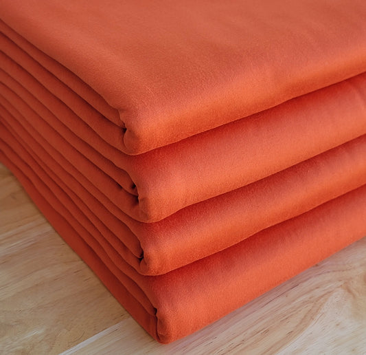 Solid Double Brushed Poly Dark Orange