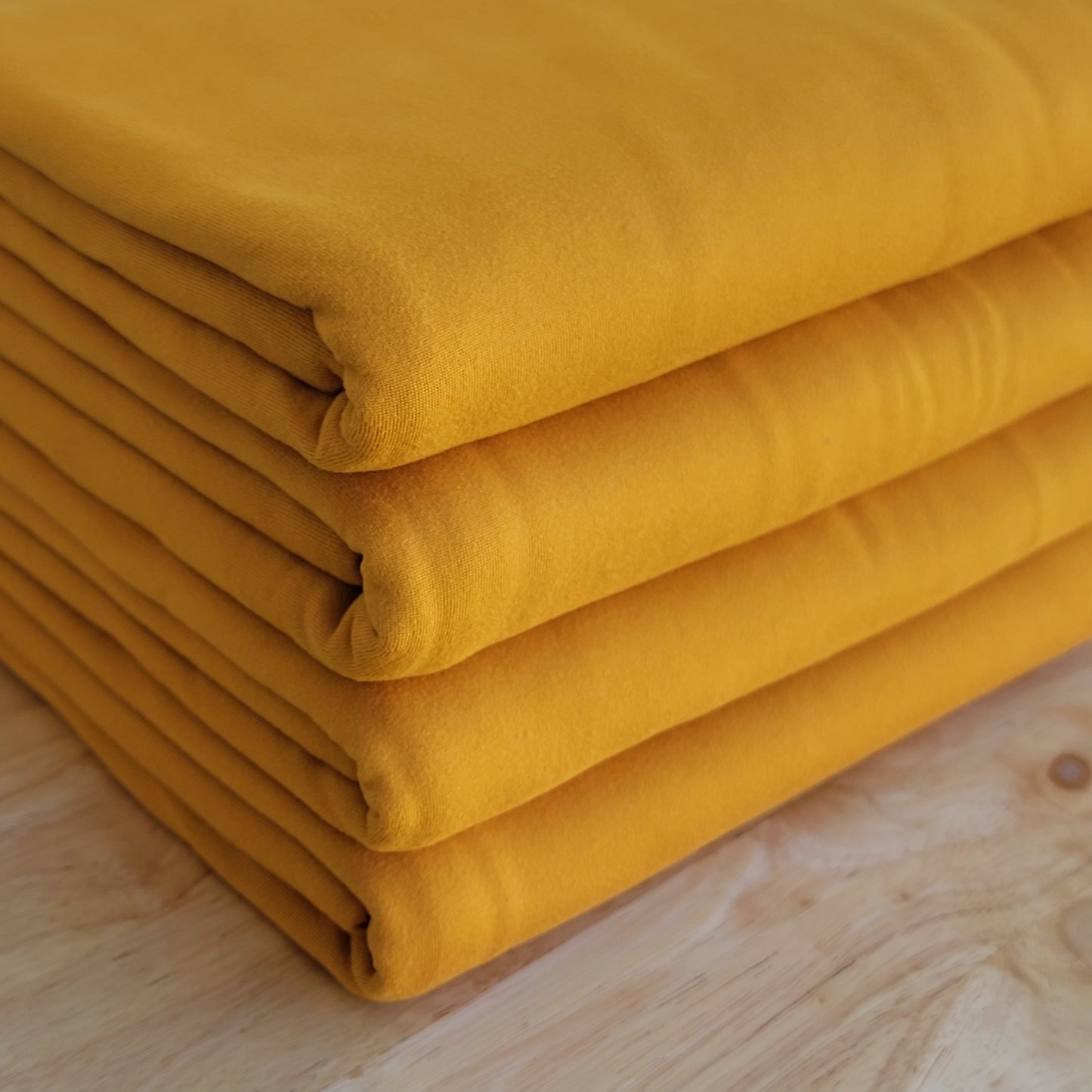 Solid Double Brushed Poly Mustard