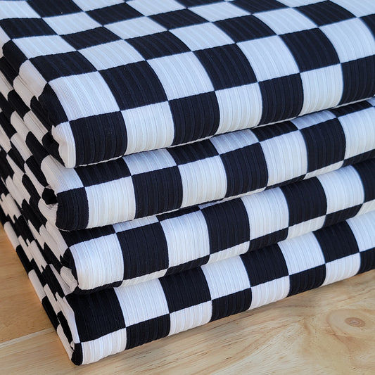 4x2 Black and White Checkered Custom Yummy Rib