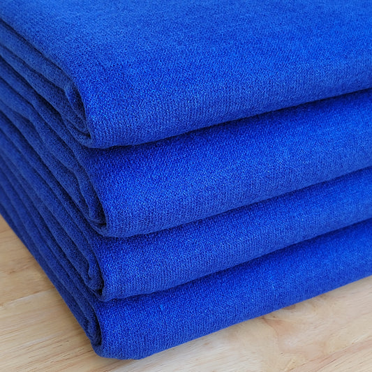 Two Way Stretch Royal Blue Sweater Knit With Foil