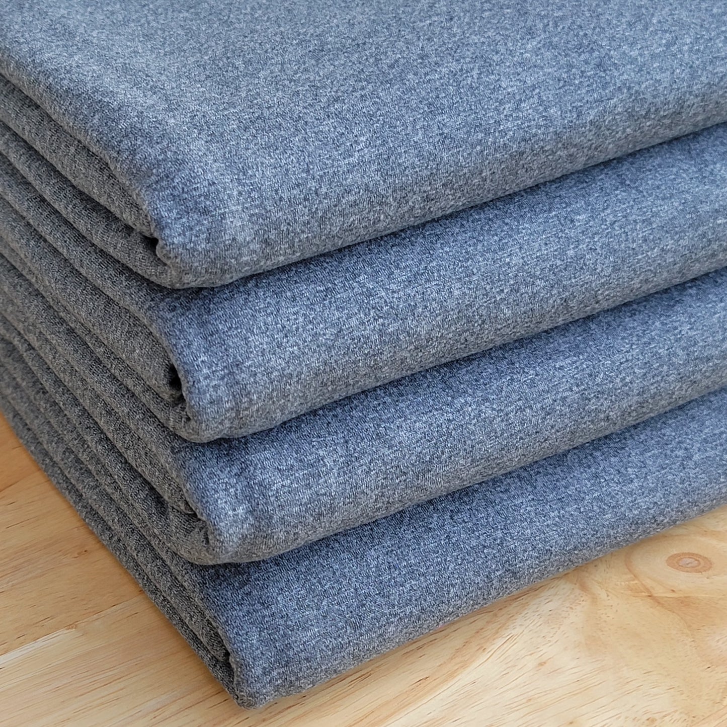 Double Brushed Poly Heather Grey