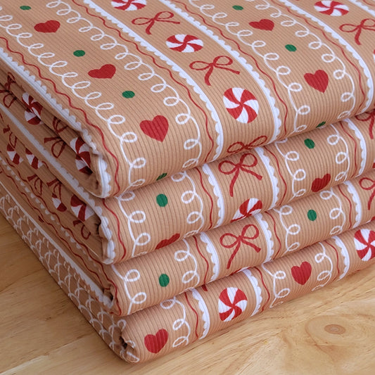 2x2 Custom Print Yummy Rib Christmas Peppermint Candy