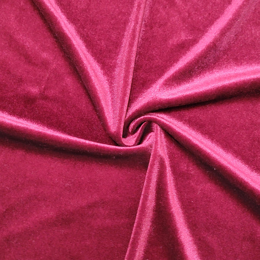 Stretch Burgundy velvet