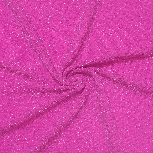 Hot Pink Spandex With Silver lurex