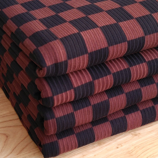 Yummy Rib Brown & Black Checkered Print