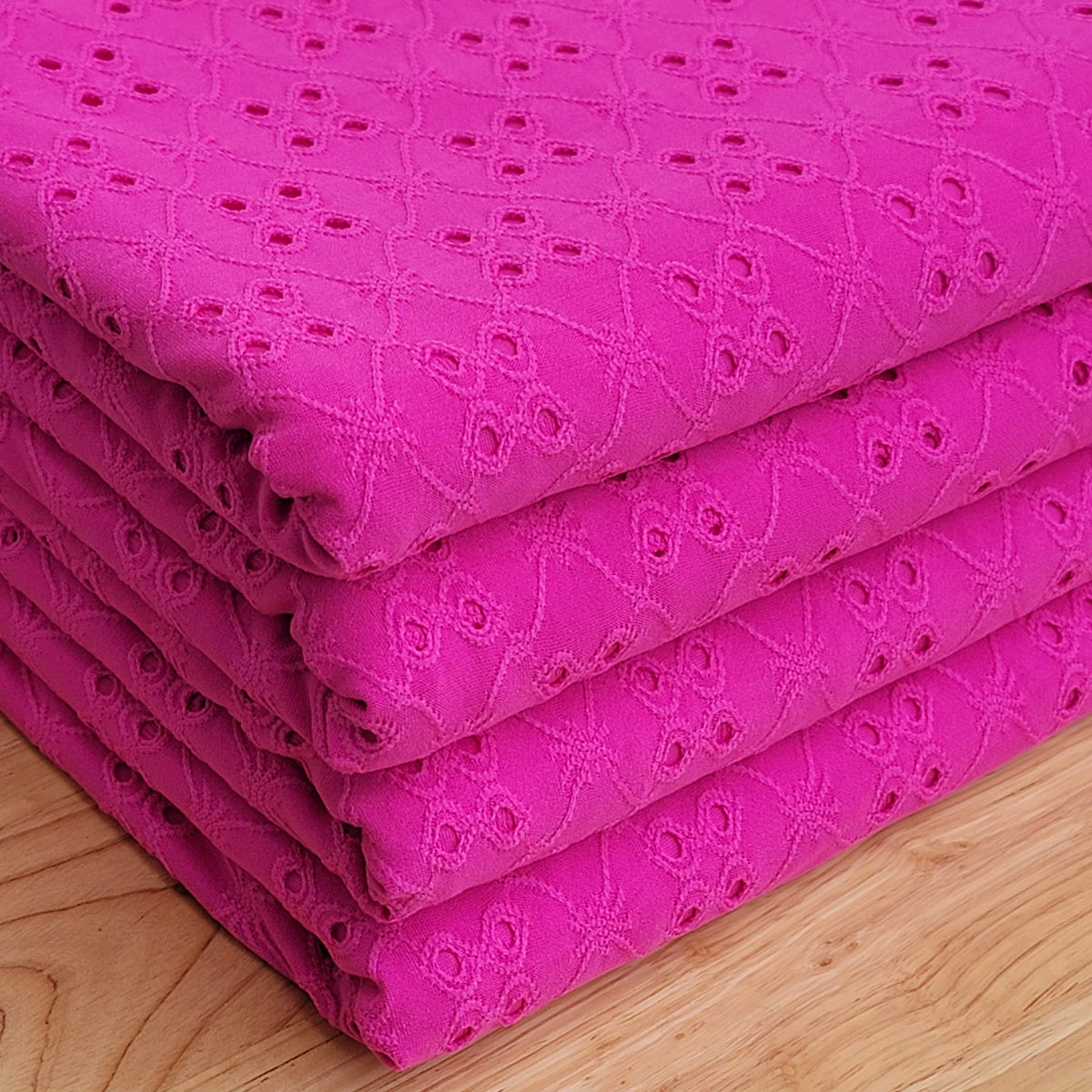 Fucshia Eyelet Spandex