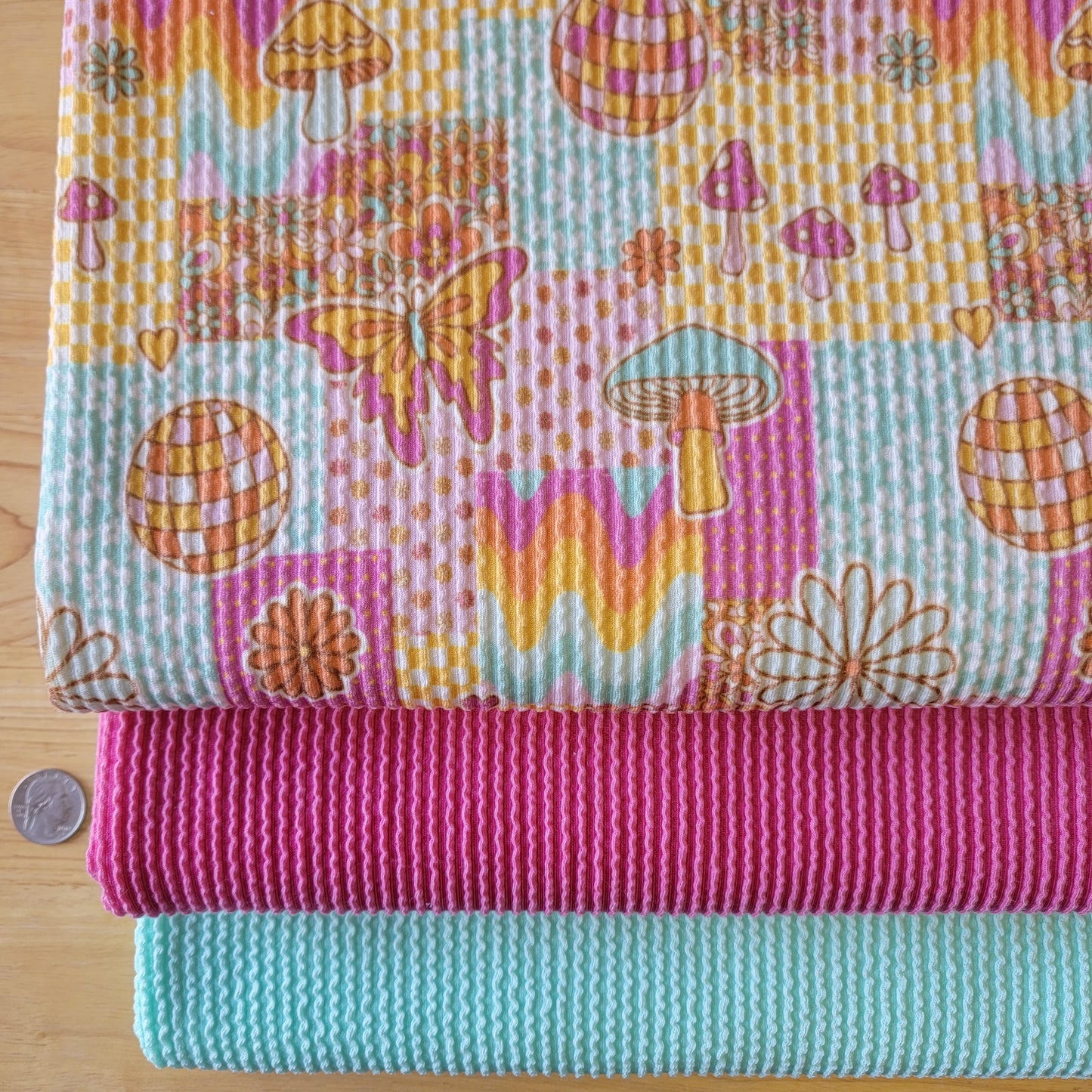 Urban Rib Retro butterflies & Mushrooms Print