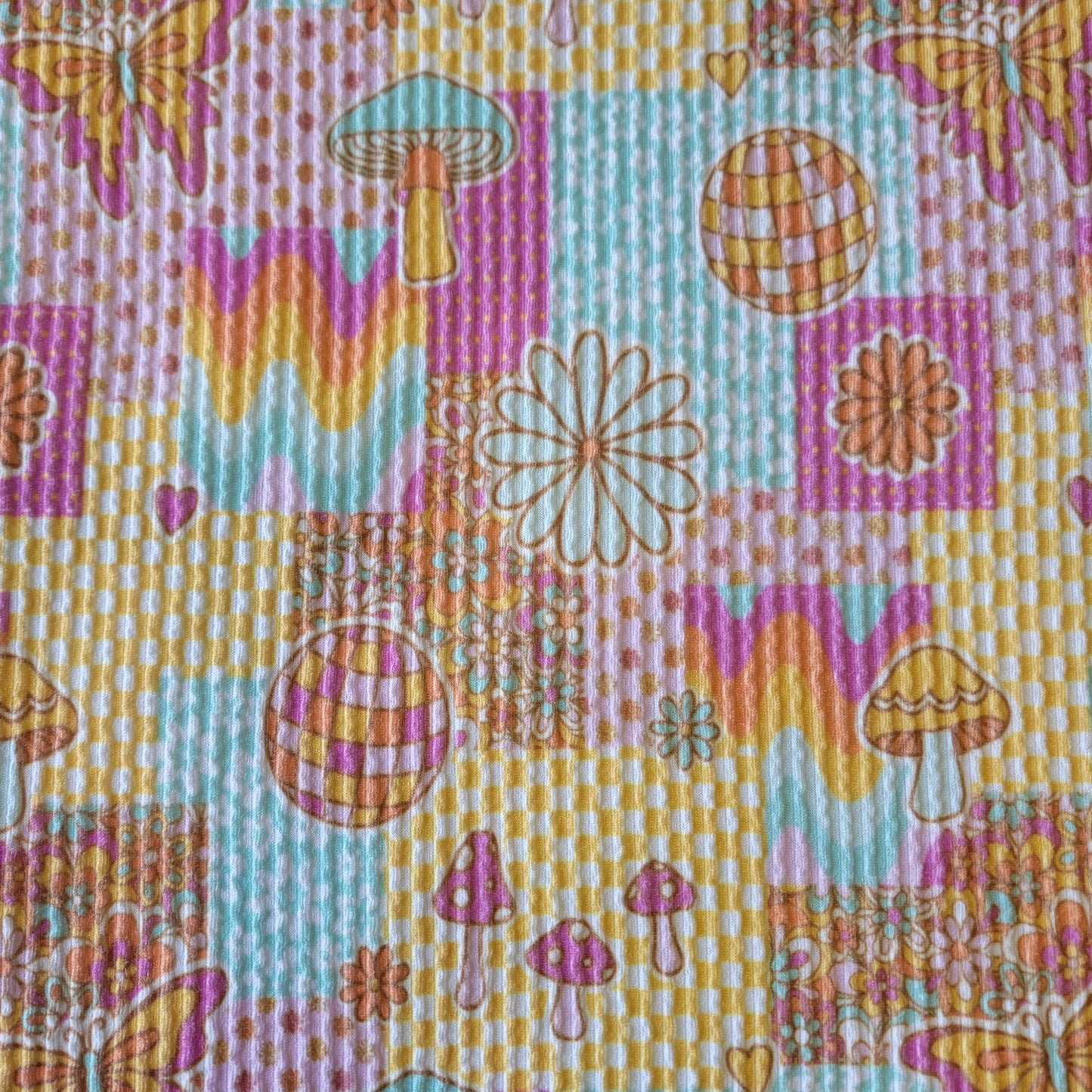 Urban Rib Retro butterflies & Mushrooms Print