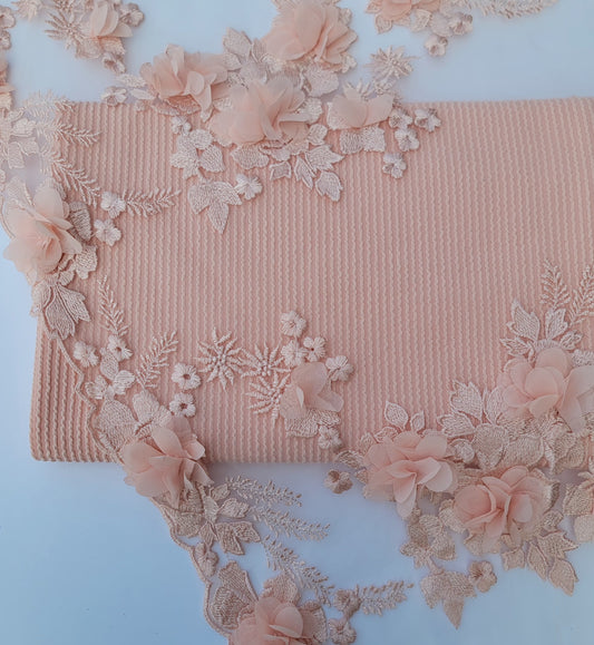 Peach Novelty Mesh and Urban Rib Bundle