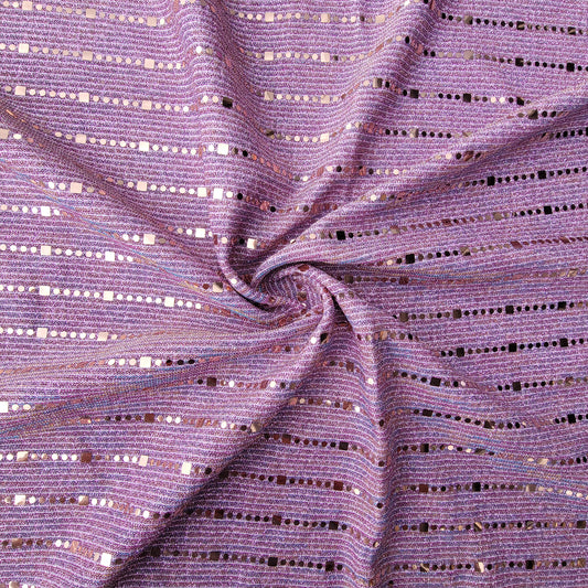 Novelty Spandex Golden Sequins & Iridescent Lurex