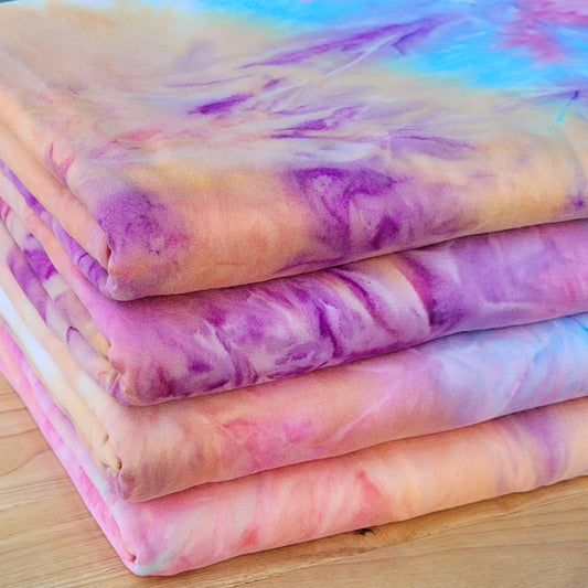 Tie Dye Double Brush Poly Orange Blue