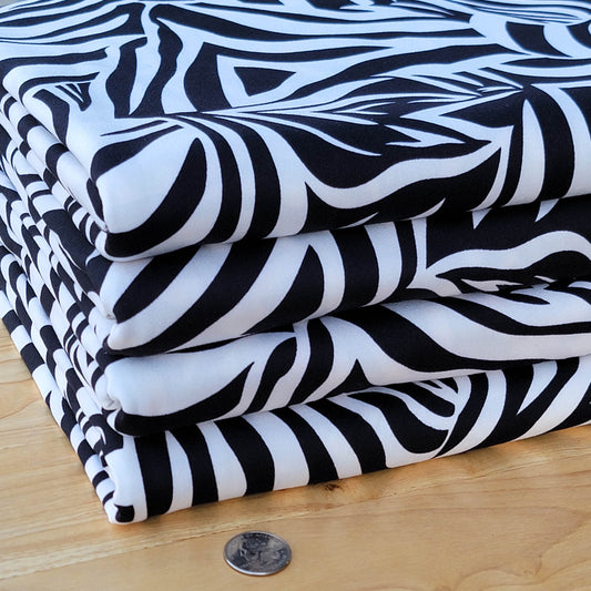 Double Brush Poly Zebra Print