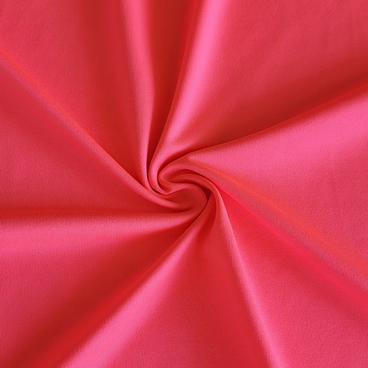 Neon Coral Nylon Spandex Swim Athletic