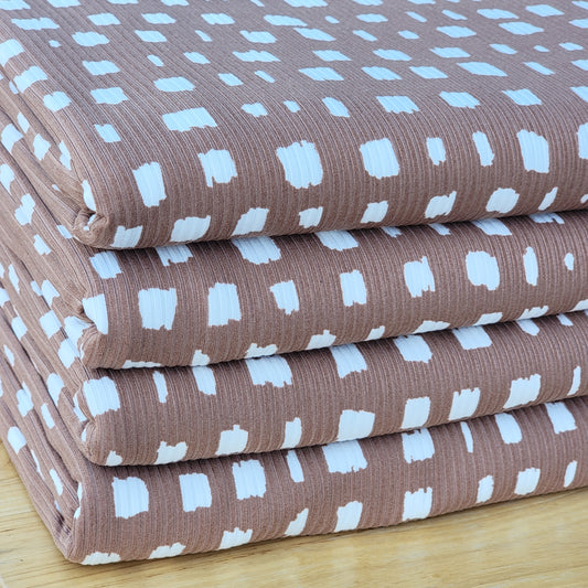 4x2 Yummy Rib Mocha Spots Print