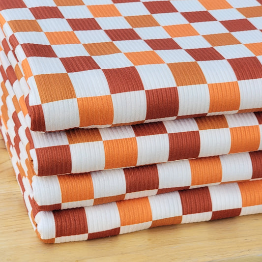 4x2 Yummy Rib Fall Checkered Print