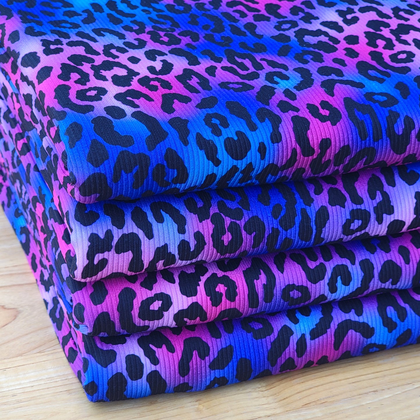 2x2 Yummy Rib Hot pink Royal & Purple Cheetah Print