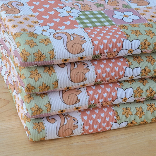2x2 Yummy Rib Squirrels Patchwork Print