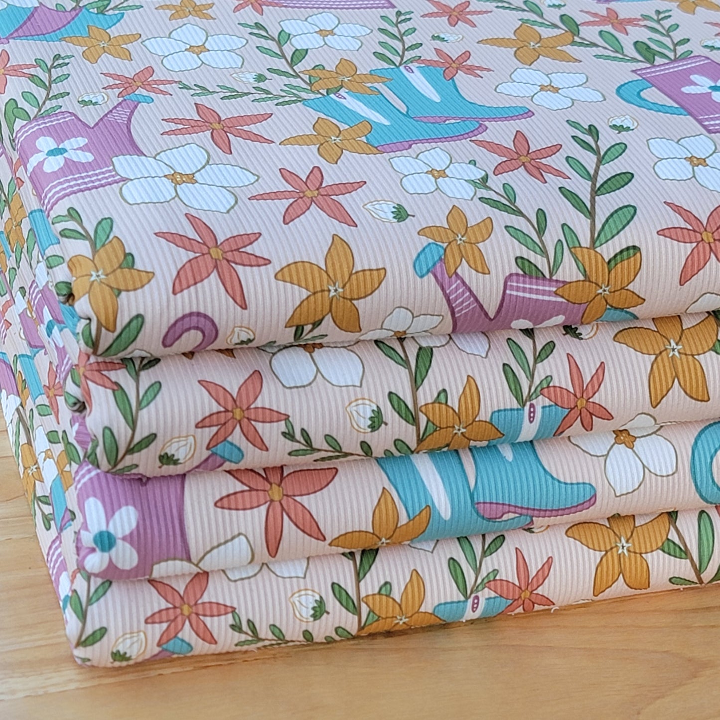 2x2 Yummy Rib Fall Garden Floral Print