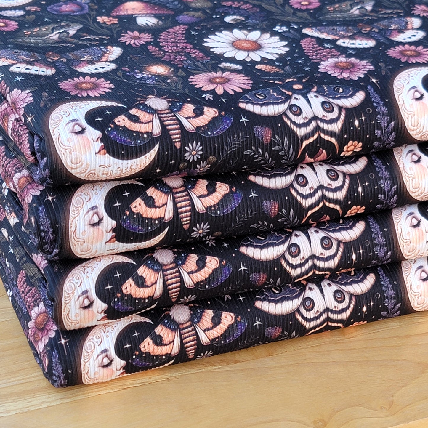 2x2 Yummy Rib Moths Toads Mushroom Night Fall Print