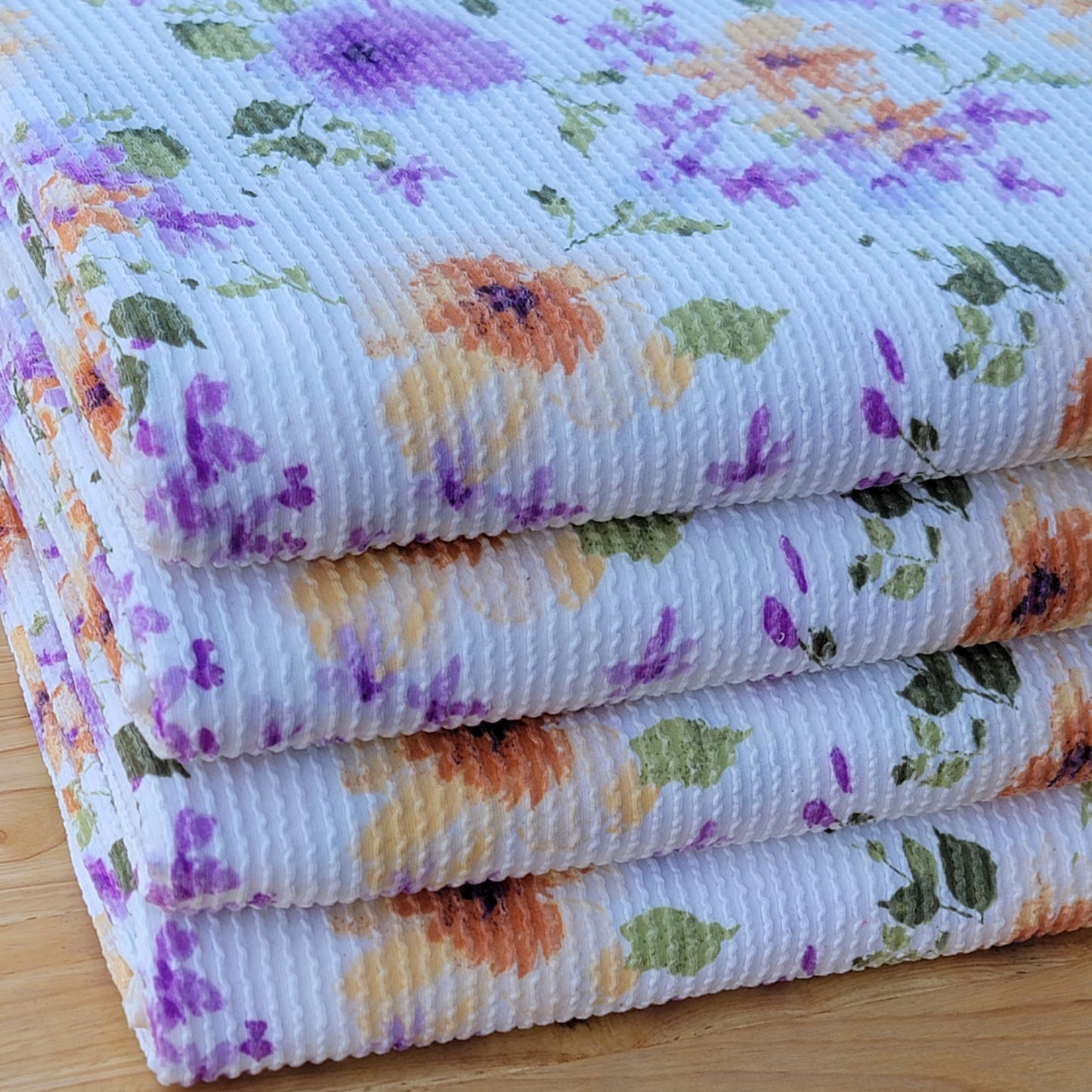 Urban Rib Purle Orange Floral Print