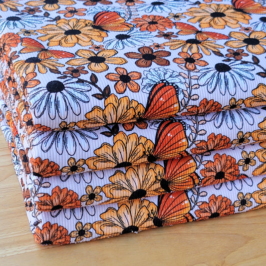 2x2 Yummy Rib Fall Butterflies & Floral Print