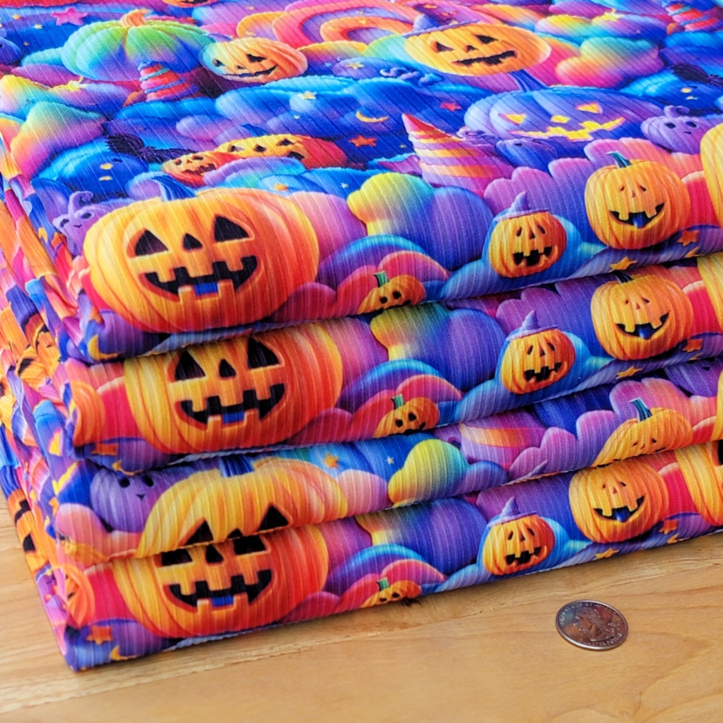 5x2 Yummy Rib Rainbow Halloween Jack-o-Lantern Print