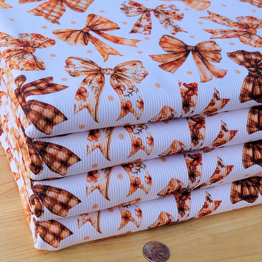 2x2 Yummy Rib Autumn Fall Bows Print