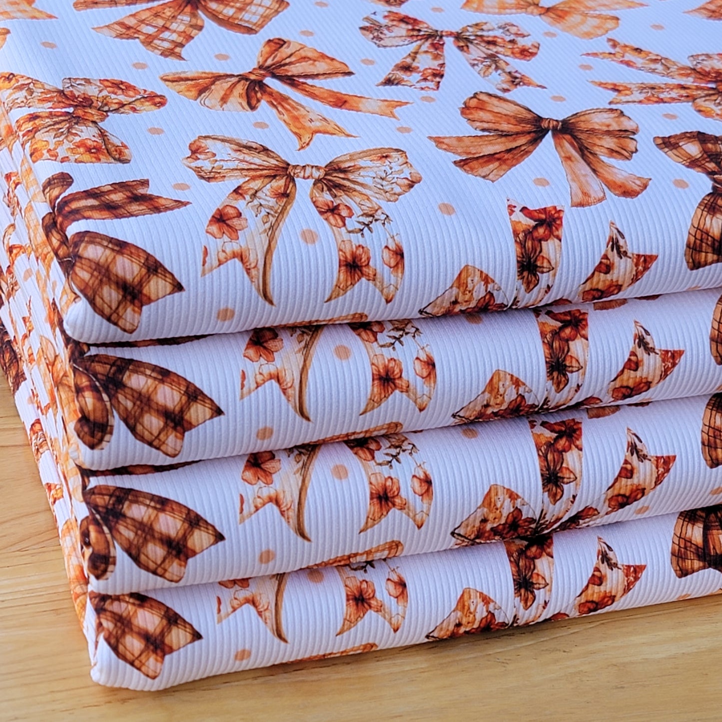 2x2 Yummy Rib Autumn Fall Bows Print