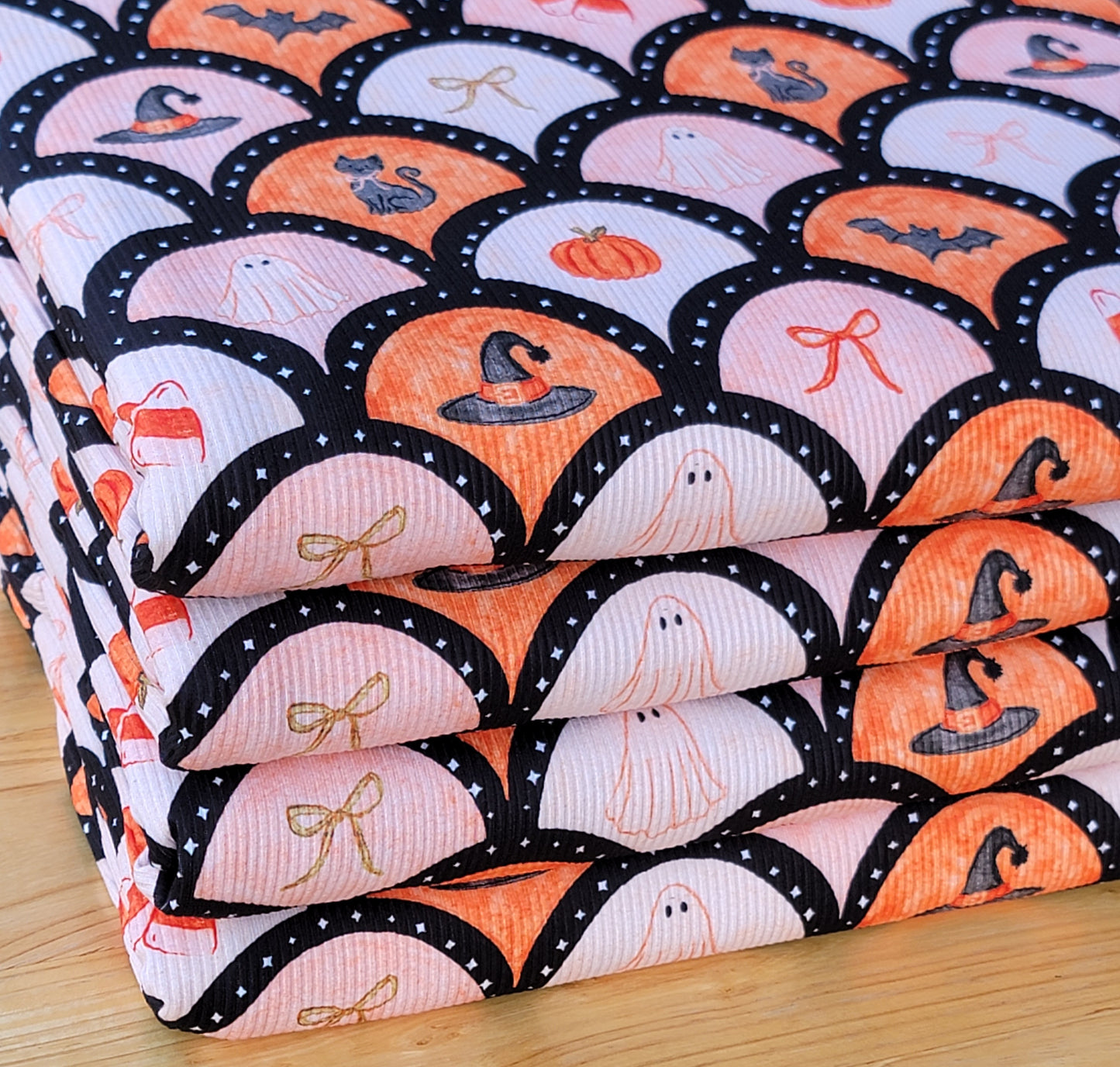 2x2 Yummy Rib Halloween Scallop Print