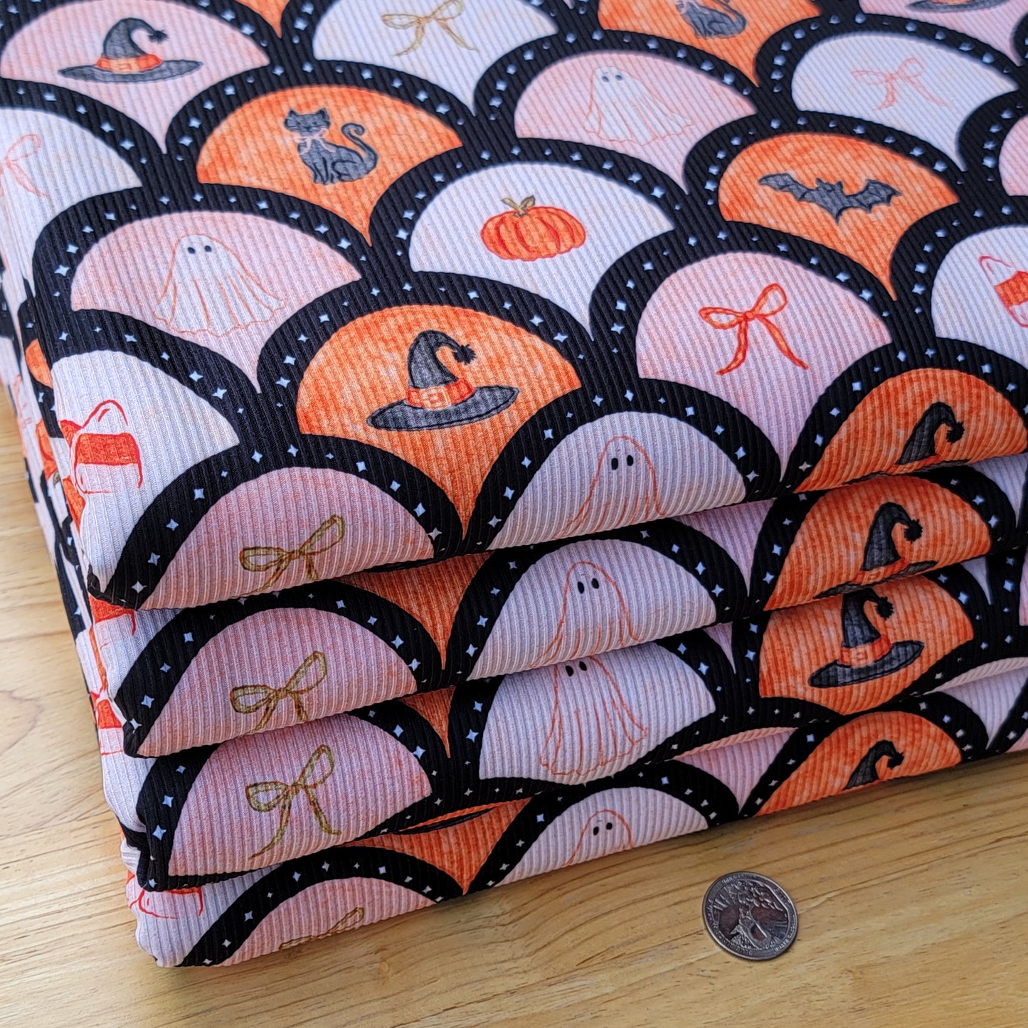 2x2 Yummy Rib Halloween Scallop Print
