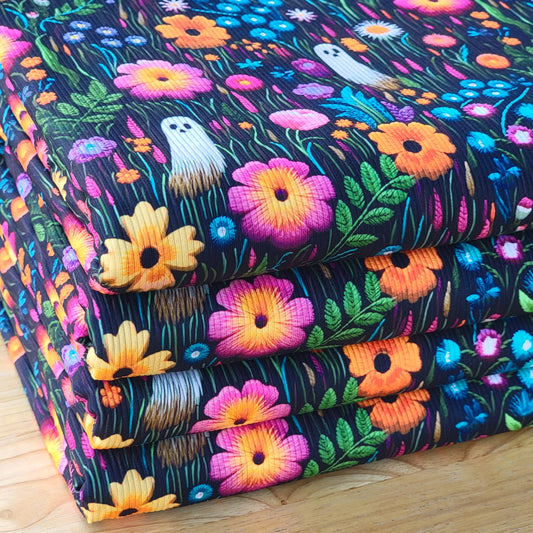 2x2 Yummy Rib Bright Floral & Ghost Print