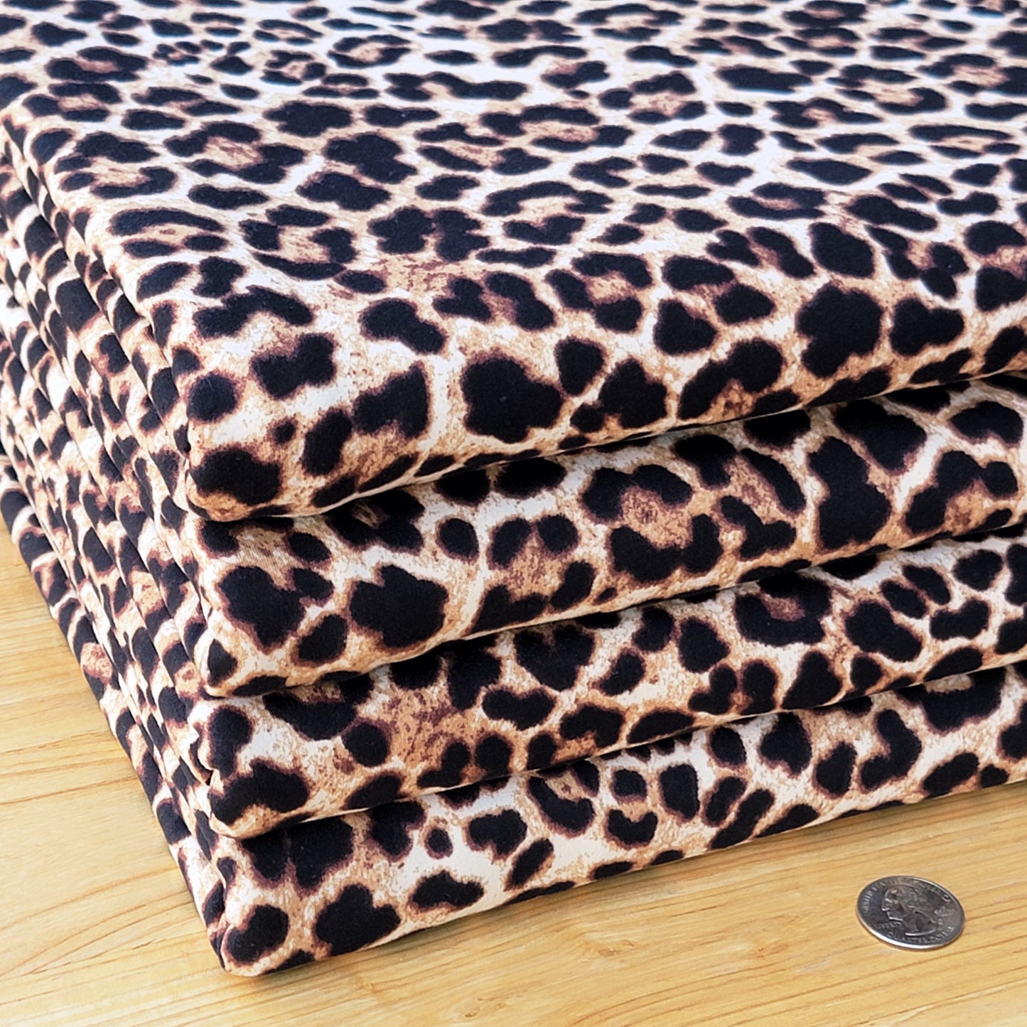 Double Brush Poly Leopard Print