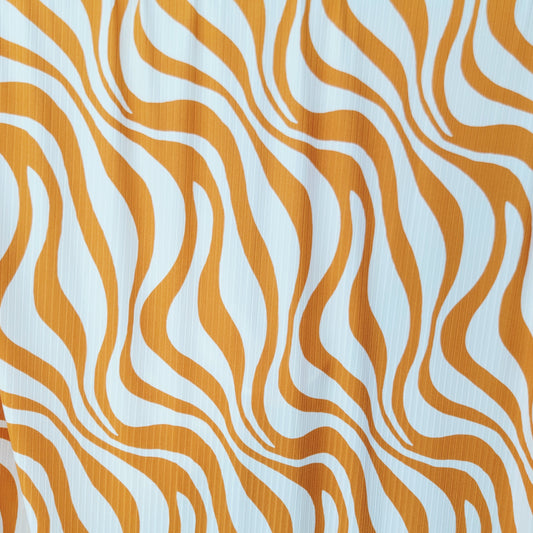 Wide Yummy Rib Golden Yellow Zebra Stripes