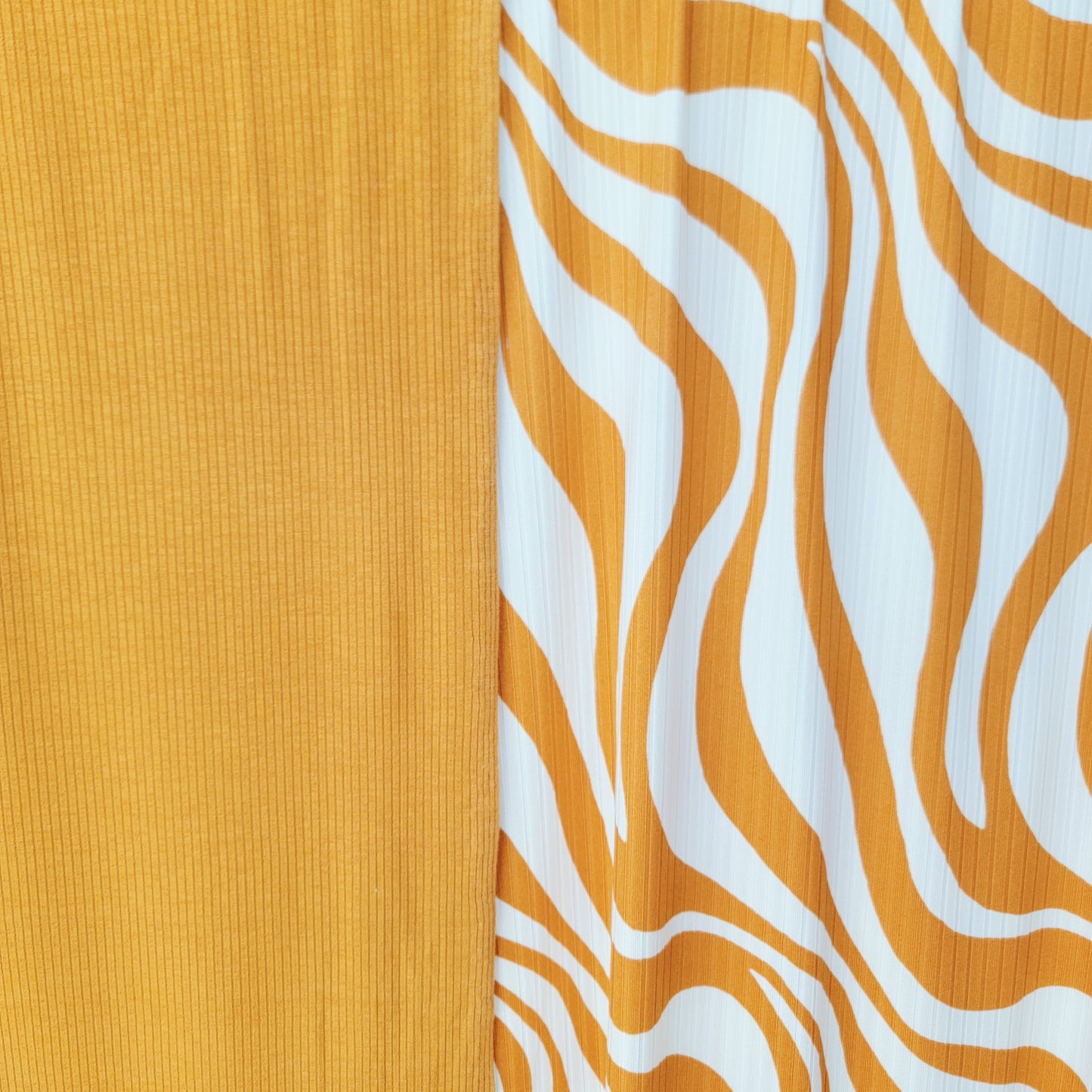 Wide Yummy Rib Golden Yellow Zebra Stripes